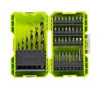 Coffret antichocs empilable RYOBI 38 accessoires de perçage-vissage - porte embouts RAK38SDD