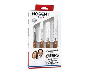 Coffret apéro 4 couteaux cerisier des bois Nogent