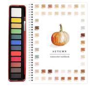 Coffret aquarelle débutant - DEMA - 12 peintures aquarelle - Pinceaux inclus - Cahier d'exercices
