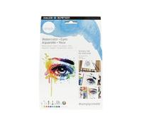 Coffret aquarelle - Thème les yeux - 9 tubes + 3 pinceaux + modèles -