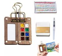 Coffret aquarelle Tobios, Mini coffrets de peinture aquarelle, Kit de voyage pour artiste, pour artistes et débutants en peinture (Coffret 8 cases)