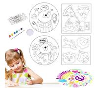 Coffret Artistique de Peinture en Mousse, Papier Magique À Peindre en Mousse Dessin 3D, Toile à Dessiner pour avec Éponge Activée par Eau pour Artisanat, Cartes de Vœux, Classe et