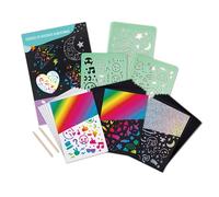 Coffret artistique tableaux à gratter noir TU