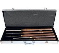 Leman Machine – Coffret 5 outils de tournage 870-500-05 – Outils en acier, coffret bois