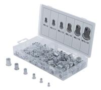 COFFRET ASSORTIMENT DE 150 INSERTS FILETES ALUMINIUM DE 3 à 10 mm