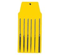 Coffret avec 6 limes aiguilles, acier trempé, précision d'affûtage, utilisation dans les travaux de détail et la modélisation sur métal ou bois.