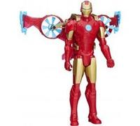 Coffret avengers iron man + aérorropulseur - figurine marvel 30 cm et accessoire - set personnage dc + carte tigre - jouet garçon