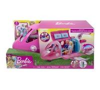 Coffret Avion de Reve rose Barbie + accessoires - Vehicule poupee mannequin - Voyage, Vacances - Set Jouet Fille et carte