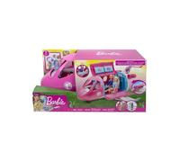 Coffret Avion de Reve rose Barbie + accessoires - Vehicule poupee mannequin - Voyage, Vacances - Set Jouet Fille et carte