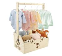 Coffret Baby Shower, Placard de Stockage en Bois pour Cadeaux Naissance, Organisation Salle de Bain Sécurisée pour Chambre de Bébé Maison et Appartement