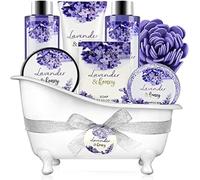 Coffret Bain Et Corps-Panier-Cadeau De 8 Pièces Au Parfum De Fleur De Cerisier Et De Jasmin, Coffret Cadeau Parfait Pour Les Femmes De Lanniversaire (Lavande Et Miel New)[L141]