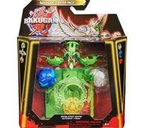 Coffret Bakugan Battle League - Starter Pack Spécial Attaque Ventri Octogan Trox - Set 3 Boules Transparentes Vert Bleu + 1 Carte Tigre
