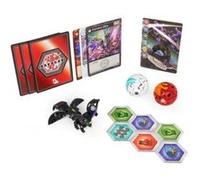 Coffret bakugan - pack de démarrage fenneca ultra crustillion nillious : 3 boules (noire rouge blanche) - set geogan rising serie 3 + 1 carte tigre Rouge
