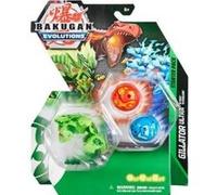 Coffret bakugan - pack de démarrage gillator ultra trox howlkor : 3 boules (verte bleue rouge) - set evolutions serie 4 + 1 carte tigre Rouge
