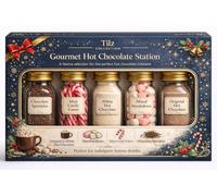 Coffret Bar à Chocolat Chaud : Poudres Original & Blanc, Mini Cannes de Sucre, Guimauves & Vermicelles Chocolat - Kit Complet pour un Noël Gourmand - Idée Cadeau Festif pour Enfants & Adultes