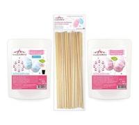 Coffret barbe à papa bleu & rose + Bâtonnets Multicolore G