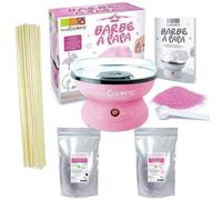 Coffret Barbe à papa - Machine + préparation rose 400 g et bleue 400 g + 100 bâtonnets