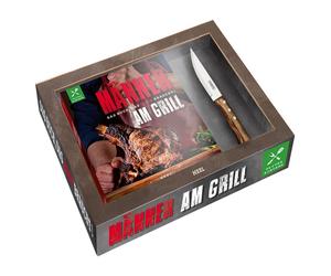 Coffret barbecue : livre avec couteau à steak pratique