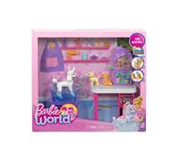 Coffret pour Barbie animalerie/Spa des Animaux + 2 Chiens + Chat + Accessoires - métier - Set 16 Pieces + Carte Animal