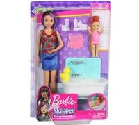 Mattel Barbie - Coffret Babysitter Heure Du Bain - Coffret Poupée Mannequin