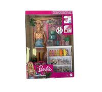 Barbie Coffret Bar à Smoothies – Poupée blonde, 10 accessoires – Jouet pour enfant GRN75