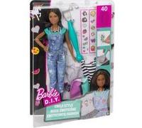 Coffret Barbie Brune Emoji Style : Comprend 1 Poupée 3 Habits Et des Décalcos + Accessoires - Poupee Mannequin