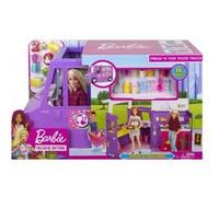 Coffret pour Barbie Camion Restaurant Food Truck Transformable 30 Accessoires - Set vehicule 2 en 1 + 1 Carte Tigre