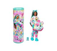 Coffret Barbie Cutie Reveal - Poupee avec Costume peluche Bisounours Touradieuse 10 surprises - Set Jouet Fille + Carte Animal