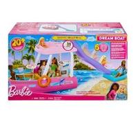 Coffret barbie grand bateau de rêves avec piscine : 110 cm - 22 pièces - set jouet fille + carte animal