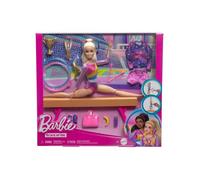 Coffret Barbie Gymnastique + Poupées + Poutre + Accessoires - Poupee Mannequin Sport - Set 22 Pieces + Carte Animal