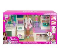 Coffret pour Barbie hôpital avec médecin + 30 Accessoires - 1 poupée - poupée Mannequin Docteur - métier - Clinique