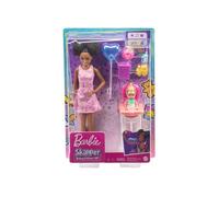 Coffret Barbie Skipper Noir Babysitter Fete Anniversaire - Avec poupee, bebe + 6 accessoires - Set Famille et carte animaux