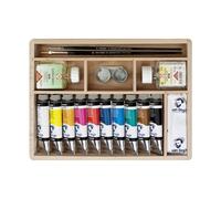 Royal Talens Coffret en bois peinture à l'huile Van Gogh 10 x 40 ml avec accessoires