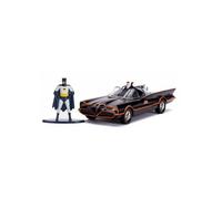 Coffret Batmobile Classic Tv Series + Figurine Batman - Voiture Noir 1/32 - Véhicule Miniature DC - Enfant