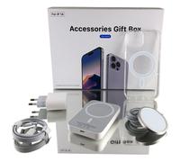 Coffret, Batterie Externe Iphone, Coque iPhone 12 & 12 Pro, Chargeur iphone, Magsafe, Pack Complet pour iPhone 12 Pro