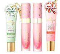 Coffret baume et huile pour les lèvres, baume hydratant avec gloss et bau-me pour lèvres sèches et gercées, brillant longue tenue au beurre de karité, hydratant et lisse (2PCS)