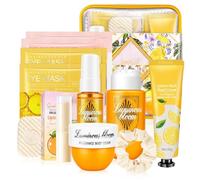 Coffret Beauté Femme Kit Toilette pour Creme Corps, Creme Main, Baume a Levre, Patch Yeux, Gel Douche, Savon, Parfum, Bandeau| Coffret Cadeau Femme Anniversaire