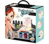 Coffret beaute professional studio nail art 8 vernis a ongles enfant - atelier machine a manucure - jeu d'imitation cosmetique fille + carte