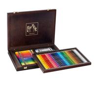 Coffret beaux-arts en bois - 30 crayons Prismalo + 40 NEOCOLOR II G