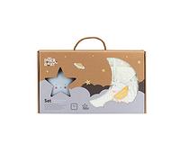 Coffret bébé : couverture à bulles beiges et veilleuse