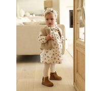 Coffret bébé robe + gilet + bandeau vanille 12M(74CM)