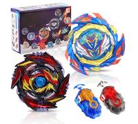 Coffret Bey Burst Turbo Blade, Afenau 2-en-1 4D Metal Fusion, Toupie de Combat Gyro Burst avec 2 toupies et Un Lanceur, Toupie Bey idéale pour Noël et Les Anniversaires