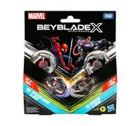 cavernedesjouets Coffret pour Beyblade 2 toupies + 2 lanceurs : pour Spiderman 3-60f et Venom 3-80n Type Attaque et défense + 1 Carte Tigre
