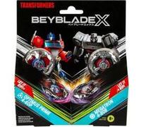 Coffret beyblade 2 toupies et 2 lanceurs : transformers optimus prime 4-60p et megatron 4-80b - type endurance et équilibre