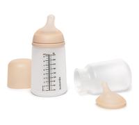 Suavinex, Pack Biberon Zerø.Zerø Débit Moyen. Anti Colique 270 ml avec Tétine, Poche Silicone de Rechange