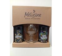 Coffret bière découverte 33cl love & flowers BIO Mélusine + verres dégustation 25cl.