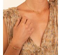 Coffret bijou solaire - duo collier et bracelet mini rêve cube doré