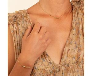 Coffret bijou solaire - duo collier et bracelet mini rêve cube doré