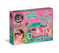 Coffret Bijoux Message Creations Swiftie - Clementoni - Perles, Strass & Cordons Élastiques - Bracelets et Colliers à Personnaliser