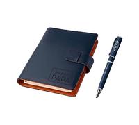 Coffret Bloc Notes Stylo Super Papa Bleu